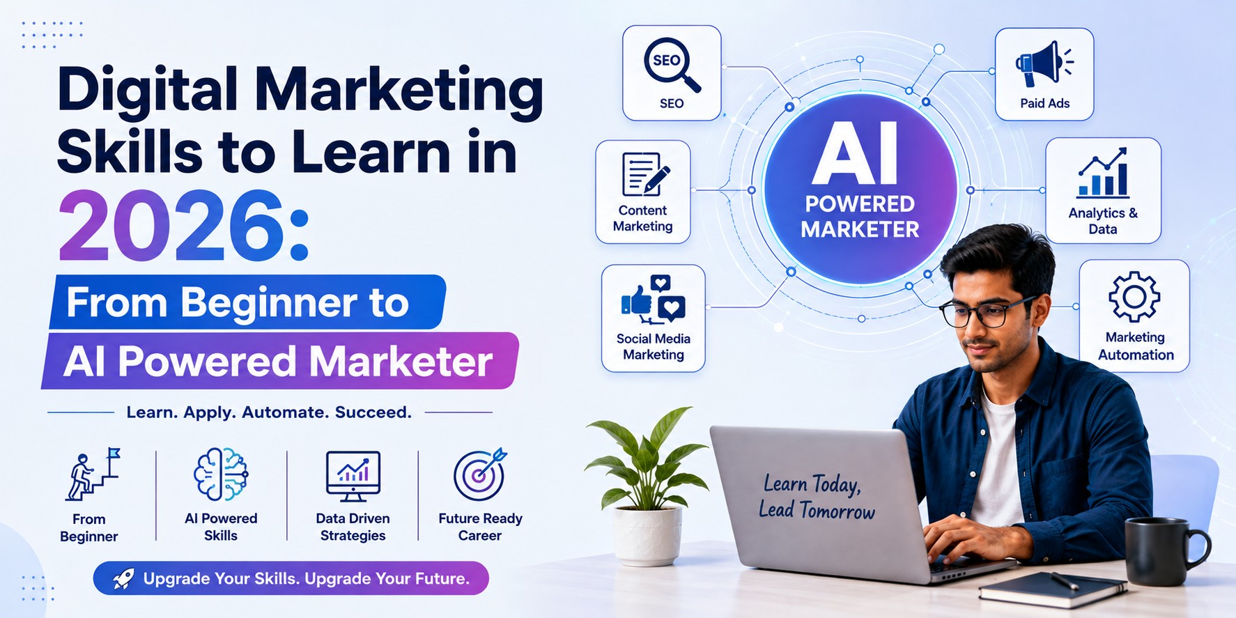 Digital Marketing Skills to Learn in 2026: From Beginner to AI Powered Marketer